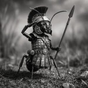 Formica legionaria vestita da soldato romano