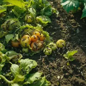 Un orto infestato dalle formiche che mangiano piante e ortaggi