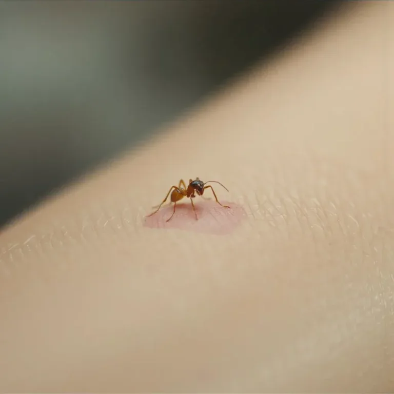 Puntura di formica su un braccio